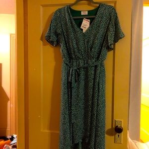 NEW WITH TAGS green with white dots sundress!